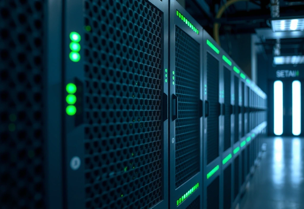 Serwerownia z zabezpieczeniami